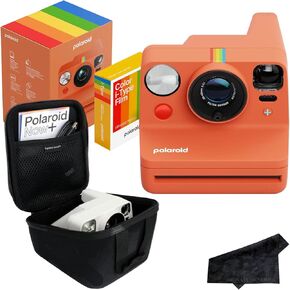 Polaroid Now+ 3rd Generation Bluetooth i-Type Instant Camera with 16 Color Film Photos, Arctic Blue | App Controlled with Signature Series Power Bundle in Kuwait