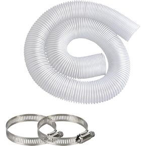 2-1/2" x 5' Ultra Flex Dust Collection Puncture Resistant PVC Dust Collection Hose， with 2 Stainless Steel Hose Clamps (2-1/2" x 5')
