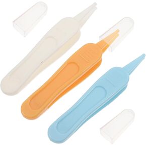 3Pcs Tweezer Safe Nose Ear Navel Cleaning Clips for Boy Girl Durable Material with Ergonomic Grip for Easy Use for Newborn Care