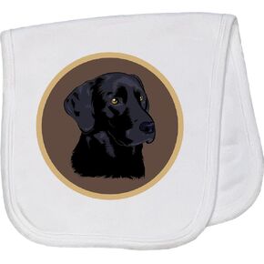 inktastic Black Lab Dog Labrador Retriever Baby Burp Cloth Pink 3db38