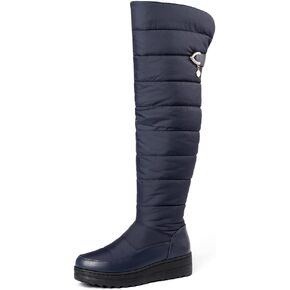Women's Winter Over The Knee Thigh High Snow Boots Waterproof Rain Warm Fur Lined Wide Calf Snow Boot