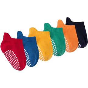 Felix Seamless-Toe Turkish Cotton Ankle Socks - Non-Slip Lightweight Comfort 6-Pack Baby & Toddler Socks