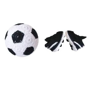 Crochet baby shoes Soccer Ball set photo prop, Crochet Soccer Shoes, Baby's First Cleats, Black White Baby Sport Balls Game Football (0-3 months)
