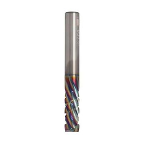 X99.95.254.762.95PR - Solid Carbide Cutter 6+2 Compression | .375" Dia x 1" CL x 3" OAL Mortise Platinum Coating | Runs Up to 6 Times Longer Than Standard 2+2 Compressions