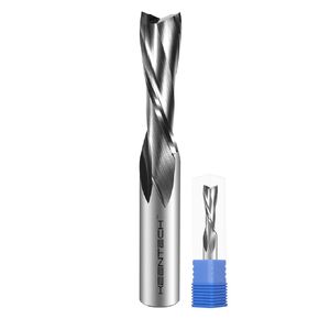 KEENTECH 1/2" Shank Upcut 3 Flute Flat Tip Roughing Sprial Router Bit for CNC Router Machine, 1/2" Cutting Diameter, 1-1/4" Cutting Depth, for Wood Cutting, Custom Furniture, Slot Mortise, Engraving
