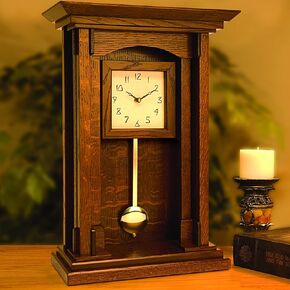 Woodcraft Project Paper Plan To Build Arts And Crafts Pendulum Clock - Material Not Included