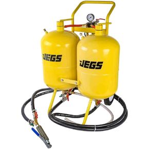 JEGS 81305 Dual Tank Abrasive Soda Blaster 10 Gallon 100 lb. Abrasive Capacity o