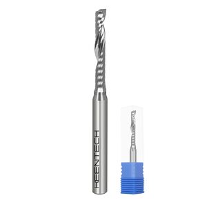 KEENTECH 1/4" Shank Upcut O Flute Flat Tip Sprial Router Bit for CNC Router Machine, 3/16" Cutting Diameter, 1-1/4" Cutting Depth, for Wood Cutting, Custom Furniture, Slot Mortise, Engraving, Carving