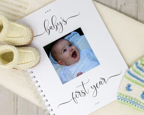 Winnie the Pooh Baby Memory Book - Hard Cover First Year Album تخصيص باسم Baby’s Name - Baby Journal (Blue Pooh) in Kuwait