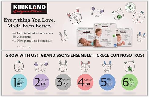 Kirkland Signature Diapers Size 1 (Up to 14 Pounds) 192 Count W/Exclusive Health and Outdoors Wipes in Saudi Arabia