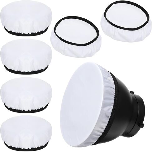 6 Pcs Light Diffuser, Soft White lamp Diffuser Sock 7 Inches/ 180 mm Standard Cloth Light Sock Lampshade Reflector Lamp Softens The Lights Output for Studio Strobe Reflectors and Video Shooting in Saudi Arabia
