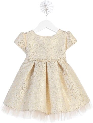 Jacquard المليئة بالرضع المزخرفة مع Peek-A-Boo Tulle (6-24m) in Kuwait