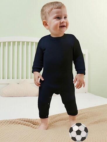 Ohrwurm Newborn Baby Cotton Jumpsuit Romper, Hospital Outfit for Girls Boys, Toddler One-Piece Shirt Bodysuit with Buttons in Kuwait
