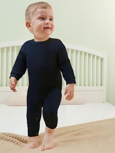 Ohrwurm Newborn Baby Cotton Jumpsuit Romper, Hospital Outfit for Girls Boys, Toddler One-Piece Shirt Bodysuit with Buttons in Kuwait