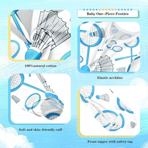 Dussdil Baby One-Piece Footies Newborn Rompers Pajamas Cotton Footed Pjs for Sleep Play Boys Girls in Saudi Arabia