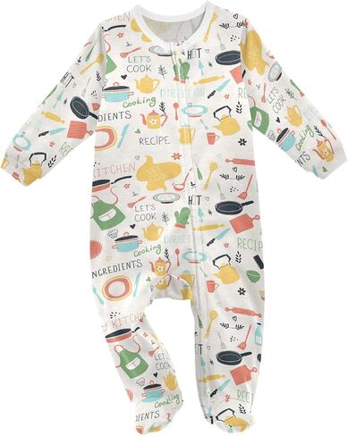 Dussdil Baby One-Piece Footies Newborn Rompers Pajamas Cotton Footed Pjs for Sleep Play Boys Girls in Saudi Arabia