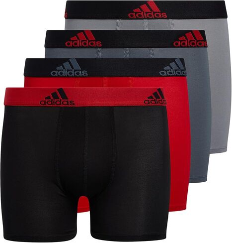 adidas Kids-Boy's Performance Boxer Briefs Underwear (4-Pack), Galaxy Camo Black-Dark Blue/Dark Blue/Black, Medium in Saudi Arabia