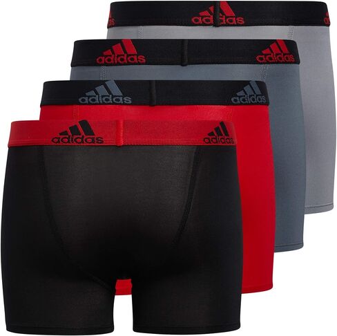 adidas Kids-Boy's Performance Boxer Briefs Underwear (4-Pack), Galaxy Camo Black-Dark Blue/Dark Blue/Black, Medium in Saudi Arabia