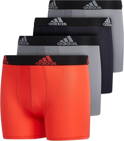 adidas Kids-Boy's Performance Boxer Briefs Underwear (4-Pack), Galaxy Camo Black-Dark Blue/Dark Blue/Black, Medium in Saudi Arabia