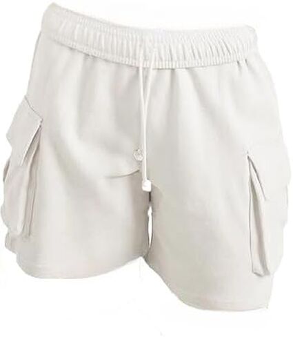 Women's Summer Drawstring Cargo Short Sport Baggy Hiking Sweat Shorts Trendy Outdoor Elastic Outfits with Pockets in Saudi Arabia