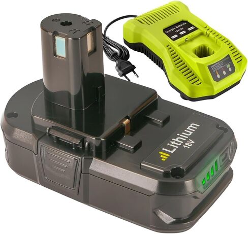 2 Pack 1.5Ah Compatible with Ryobi 18V Battery Replacement Cordless Power Tools (Real Capacity Label) P100 P102 P103 P104 P105 P107 P108 P122 P189 P190 ONE Drill Batteries in Saudi Arabia