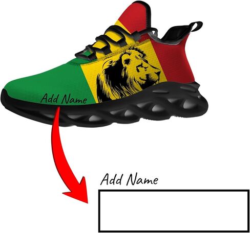 Custom Rasta Sneakers Men Women Running Shoes Add Name Lightweight Walking Tennis Shoes Gifts for Men Women in Saudi Arabia