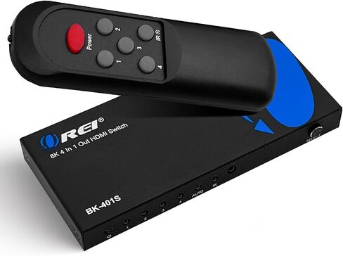 OREI 4K HDMI Switcher 4 x 1, Switch ARC Audio Extractor Supports Upto 4K 2K 30Hz 1080P IR Remote Control in Saudi Arabia