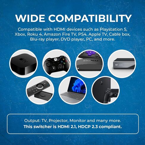 OREI 4K HDMI Switcher 4 x 1, Switch ARC Audio Extractor Supports Upto 4K 2K 30Hz 1080P IR Remote Control in Saudi Arabia