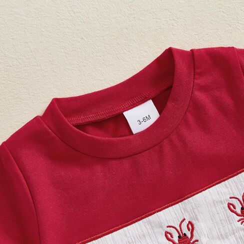 Toddler Baby Boy Summer Clothes Funny Pattren Letter Short Sleeve T Shirt with Shorts 2 Peices Outfits in Saudi Arabia