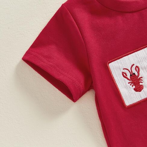 Toddler Baby Boy Summer Clothes Funny Pattren Letter Short Sleeve T Shirt with Shorts 2 Peices Outfits in Saudi Arabia
