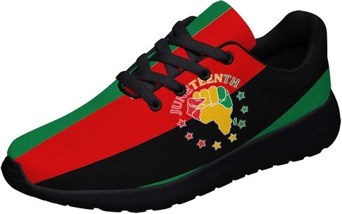 أحذية Sonzj-II Juneteenth ، Freeish منذ عام 1865 النساء الأميركيات من أصول إفريقية يديرون أحذية رياضية للجنسين أحذية التنس غير الرسمية in Kuwait