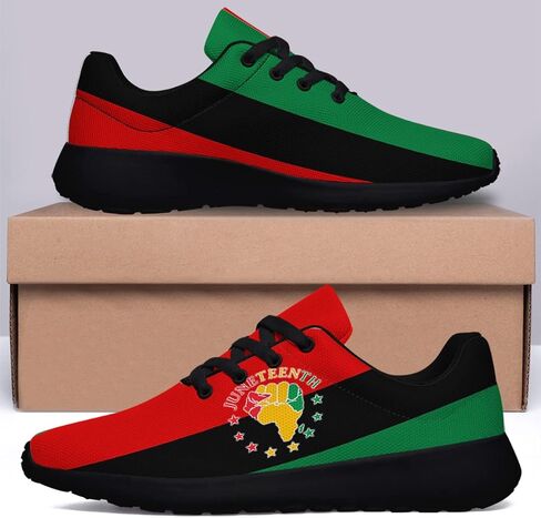 أحذية Sonzj-II Juneteenth ، Freeish منذ عام 1865 النساء الأميركيات من أصول إفريقية يديرون أحذية رياضية للجنسين أحذية التنس غير الرسمية in Kuwait