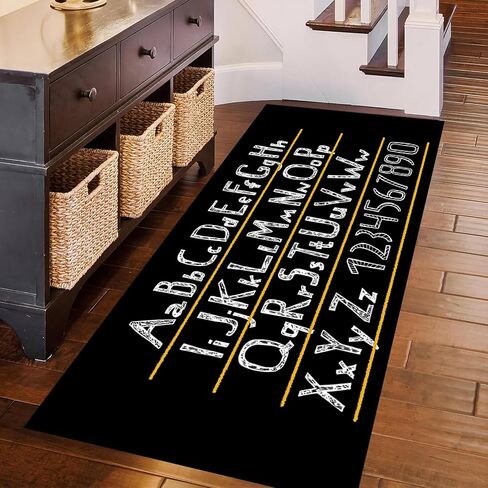 Car Mat for Kids Toy Cars, 2x8ft, Track Car Road Hopscotch Number Fun Educational Grey Runner Rug, Premium Anti-Skip Sturdy Learning Carpet Rugs for Living Room Kitchen Bathroom in Saudi Arabia