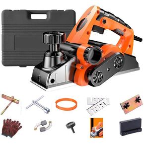 1800w Electric Hand Wood Planer w/Aluminum Body,Woodworking Planer w/Adjustable Cutting Depth,2 Way Dust,for Planing Woodwork