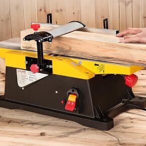 6 Inch Electric Wood Planer, 1800W Heavy Duty Bench Planer Precision Head 12000rpm, Large Aluminum Workbench