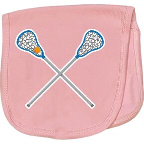 inktastic Lacrosse Sticks Future Player Outfit Baby Burp Cloth White 3cbc9