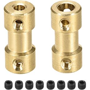 وصلة وصلة توصيل بعمود نحاسي جامدة ملحقات المحرك [للطابعة ثلاثية الأبعاد] - فتحة من 2 مم إلى 4 مم L20 x D9/ذهبي/4 عبوات in Kuwait