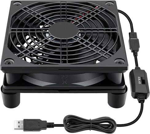 Wathai 120mm x 4 Router TV Box Fan 110v - 240v Big Airflow with Speed Control for DIY Gaming Consoles, Amplifiers, Xbox, Laptop Stand, Mining Machines Devices Cooling in Saudi Arabia