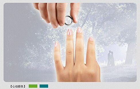 JEYKAY Color Changing Titanium/Stainless Steel Mood Ring, EKG w/Hearts Design, Gift Box Included. in Saudi Arabia