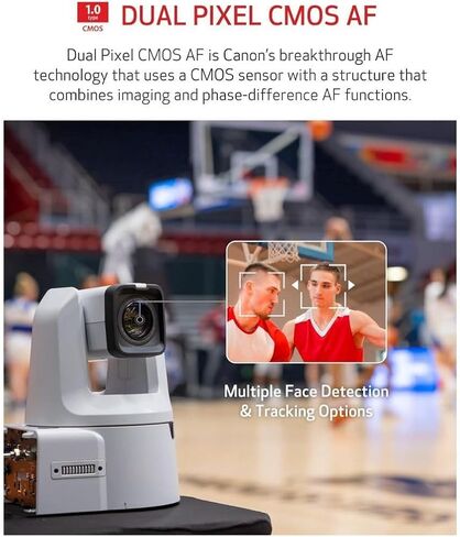 كاميرا Canon CR-N500 Pro PTZ مع عدسة تكبير بصري 15x، مستشعر AF ثنائي البكسل 1 بوصة 4K 30p، 3G-SDI، HDMI، مخرج فيديو IP، NDI HX2، SRT- الكنيسة، الأحداث الحية، مؤتمرات البث، الفصول الدراسية، الرياضات الإلكترونية، مدونات الفيديو in Kuwait