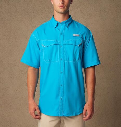 Columbia Men's Low Drag Offshore Short Sleeve Shirt, Ocean Blue, XX-Large in Saudi Arabia