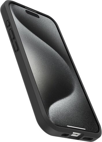 حافظة OtterBox iPhone 15 Pro (فقط) من سلسلة Prefix - أسود كريستالي، رفيعة للغاية، مناسبة للجيب، حواف مرتفعة تحمي الكاميرا والشاشة، متوافقة مع الشحن اللاسلكي in Saudi Arabia