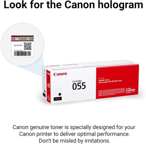 Canon Genuine 055 Black Toner Cartridge Compatible with LBP664Cdw, MF741Cdw, MF743Cdw, MF745Cdw, MF746Cdw in Saudi Arabia