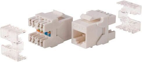 Monoprice Cat6 RJ-45 180-Degree Punch Down Keystone Dual IDC, Orange in Saudi Arabia