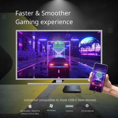 كانمور TY02 USB4 موزع متعدد المنافذ (أسود) in Kuwait