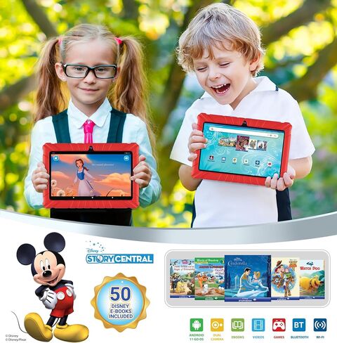 Contixo V8-4 7" Kids Tablet, 2GB RAM, 16GB Storage, Android 11 GO, Ultimate Learning Tablet for Children with Teacher’s Approved Apps, Kid Proof Protection Case,Pink in Saudi Arabia