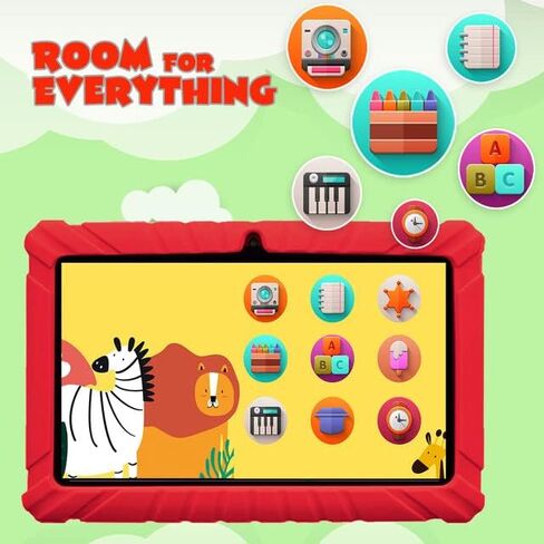 Contixo V8-4 7" Kids Tablet, 2GB RAM, 16GB Storage, Android 11 GO, Ultimate Learning Tablet for Children with Teacher’s Approved Apps, Kid Proof Protection Case,Pink in Saudi Arabia