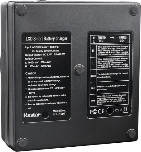 بطارية Kastar NP-F990EXP واحدة وشاحن CH04 مزدوج سريع متوافق مع سلسلة Sony L NP-F750 NP-F770 NP-F780Exp NP-F930 NP-F950 NP-F960 NP-F970 NP-F970Pro NP-F980 NP-F990 NP- بطارية F990Exp in Saudi Arabia