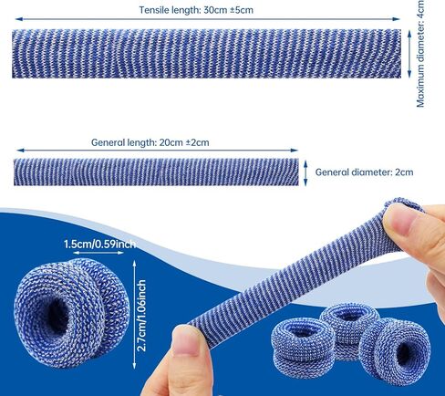 Dimora Larger Finger Cots, 60Pcs Finger Protectors for Finger Tips, Breathable Finger Bandages for Wounds Care, Elastic Finger Gloves for Cargo Handling, Gardening Work, Fitness, Blue in Kuwait