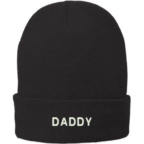 Trendy Apparel Shop Daddy Embroidered Winter Knitted Long Beanie